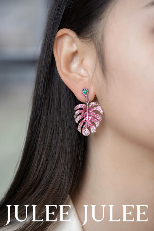 JULEE JULEE茱俪珠宝 18K白金尖晶石耳饰 商品图3