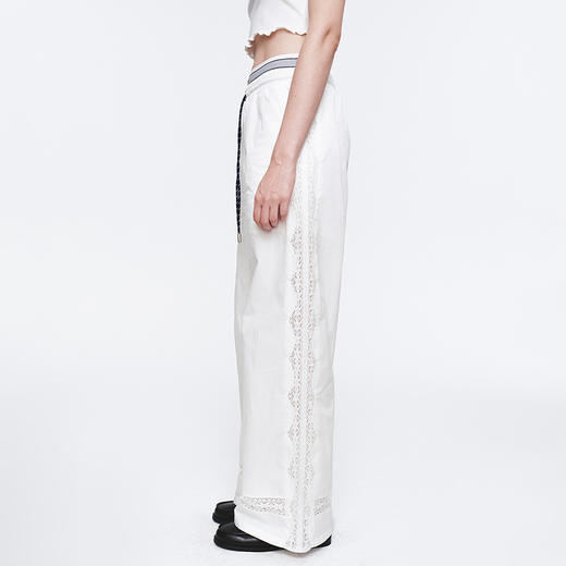 Herlian2025年春夏新品女士花边拼接装饰长裤【加长版裤长加8CM】 商品图1