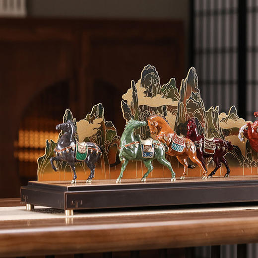 朱炳仁铜 千秋骏业摆件昭陵六骏马摆件家居玄关桌面装饰工艺礼品 商品图5