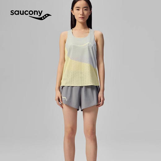 Saucony 索康尼 女款 双层设计跑步运动训练舒适透气短裤 商品图4