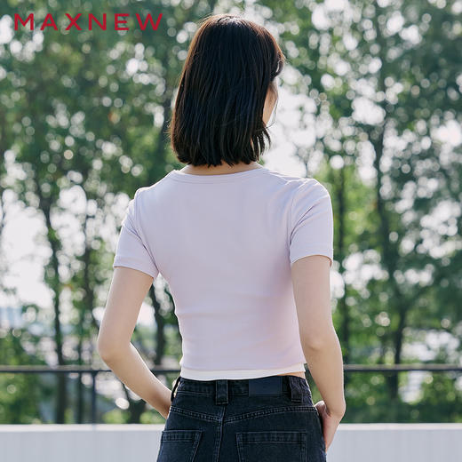 【T恤】方领短袖T恤 1P2221231 商品图1