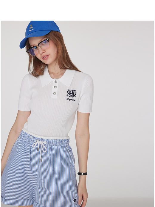 Teenie Weenie小熊字母毛衣女夏季女毛衫TTKW252505W 商品图3