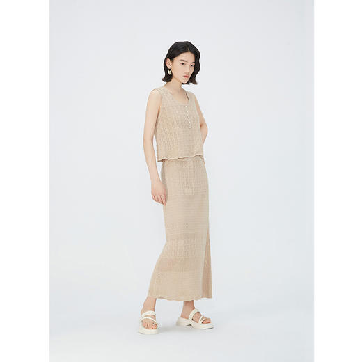 NEELLY纳俪商场同款夏季新款时尚休闲套装女简约百搭半裙两件套N25054Z04602 商品图2