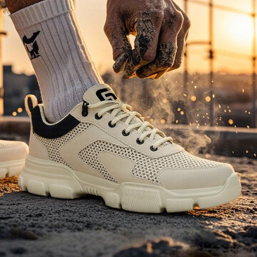 新品夏季透气防砸防刺轻便劳保鞋大网眼透气安全鞋防护鞋钢包头EVA 商品图8