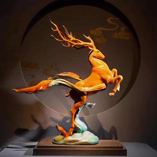 朱炳仁铜 国鹿 客厅办公室居家摆件 商品图2