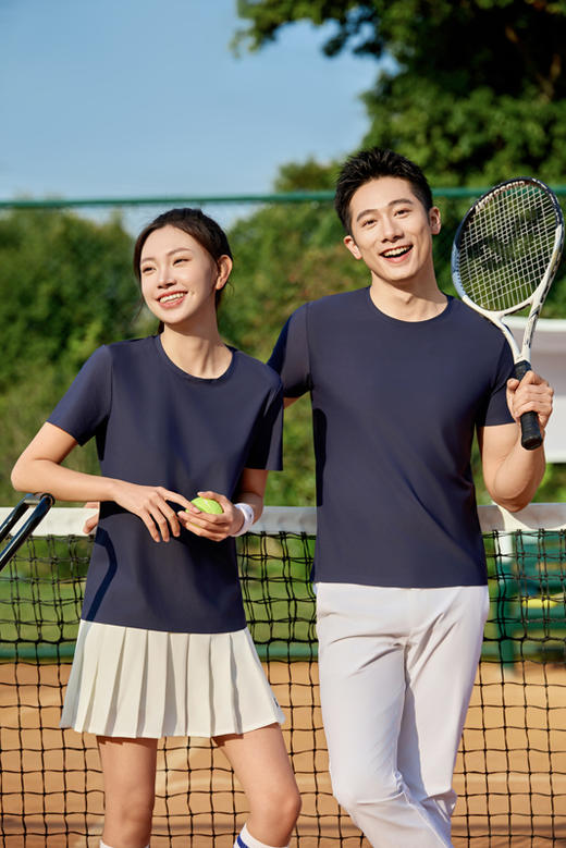 高奢冰肤无痕锦纶冰丝男女同款短袖8991圆领/8990翻领 商品图3