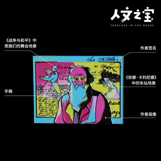 【人文之宝】托尔斯泰系列·赛博朋克冰箱贴 商品图1