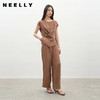 NEELLY纳俪商场同款夏新款都市休闲时尚套装女大地色系上衣两件套N25045Z01117 商品缩略图0