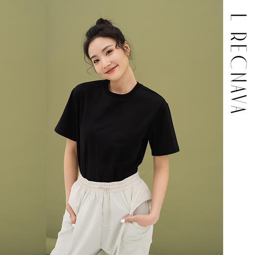 L RECNAVA 男女同款液氨无压抗菌短袖 自带凉感 运动休闲宽松大版T 商品图10