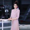 IWY/气质优雅紫色连衣裙女法式名媛主持上镜职业裙正式场合套裙Q1272 商品缩略图3