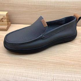 豪行春季新品商务休闲软底真皮套脚男单鞋13131928