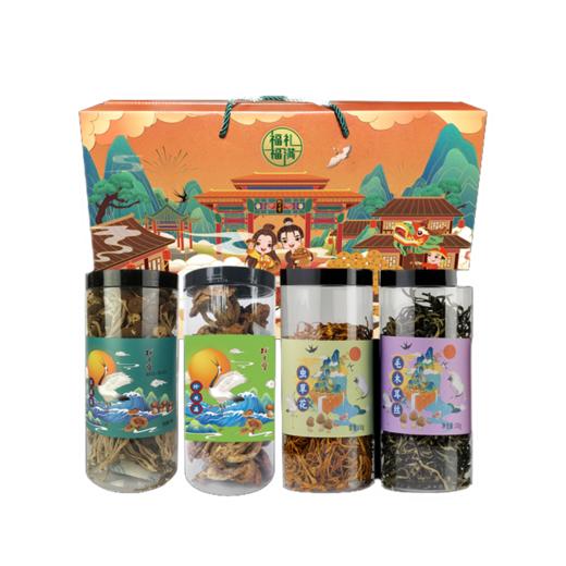 林中宝山珍礼盒三（珍珠菇60g+茶薪菇100g+毛木耳100g+蛹虫草100g） 商品图0
