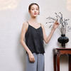 玳莎重磅真丝吊带2025粘夏季新款简约时尚100%桑蚕丝V领提花背心  FB31005 商品缩略图1