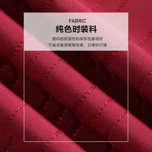 未风红色复古镂空连衣裙女春2025春季新款女装气质泡泡袖高腰裙子 商品图4