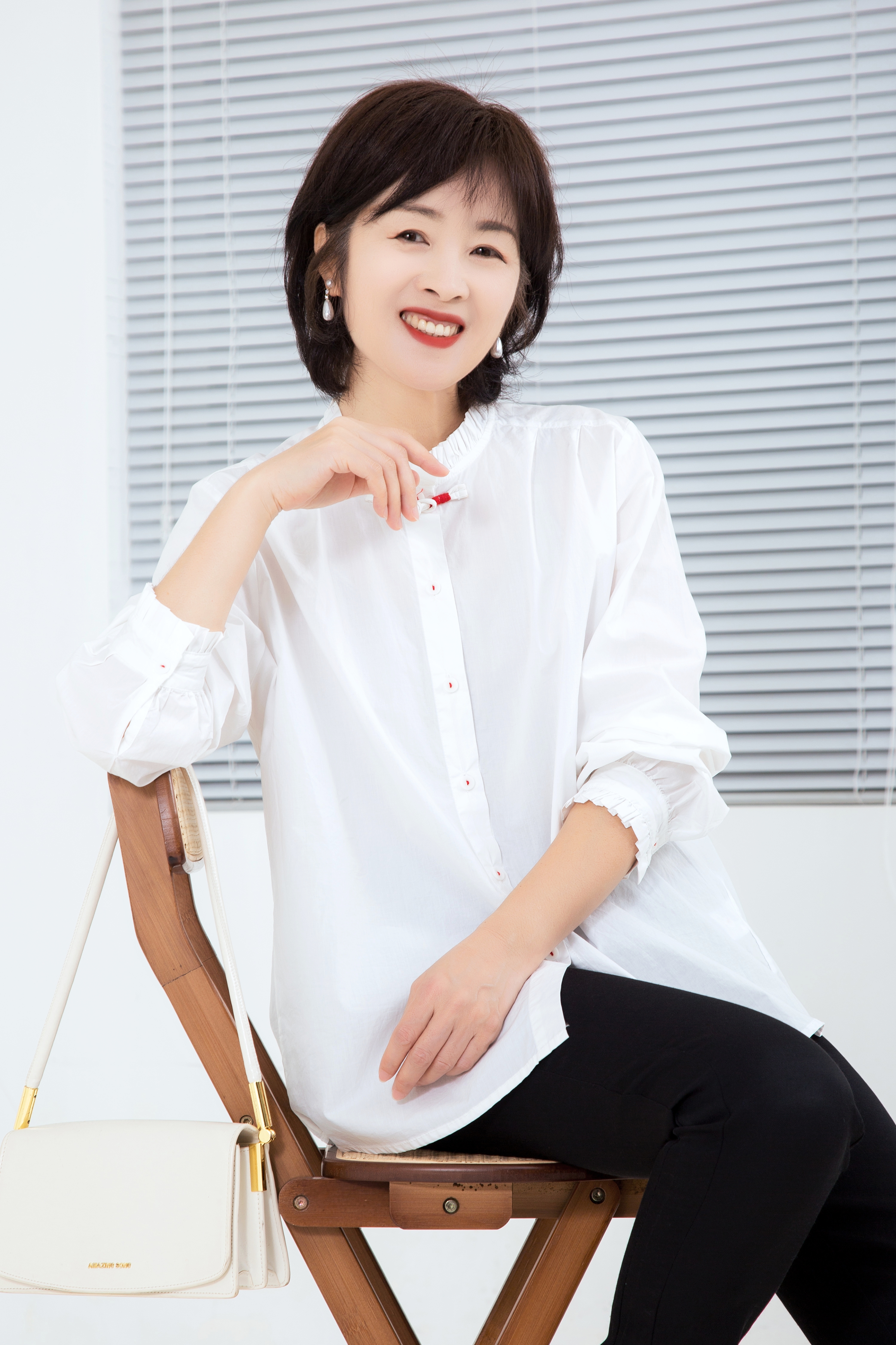 轻中式纯棉白衬衫