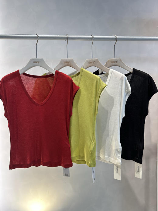 【门店同款】ENJOY夏季U领修身凉感T 162406089 商品图0