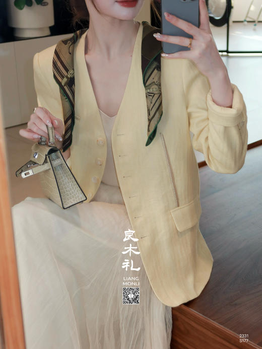 【不换不退】亚麻西装外套（S151） 商品图0