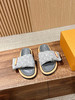 驴家LV Pool Pillow Comfort牛仔布圆头平底 穆勒鞋面包拖一字拖鞋 （HC） 商品缩略图1