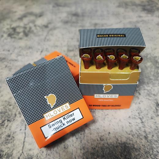 Hloves高尔夫木梯铁盒/纸盒装 高质量实木 球tee 商品图6