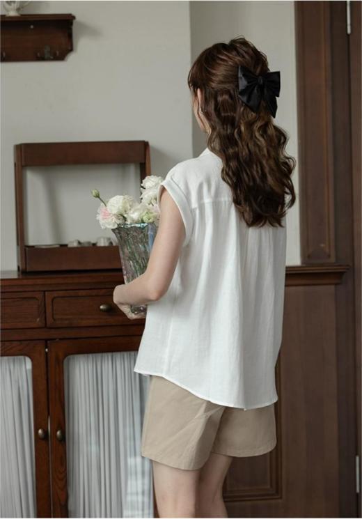 🏆𝟑折抢【Avann法式棉麻小飞袖衬衫】👏比𝐌𝐔*𝐉𝐈更时髦❗️棉麻质地好穿不闷热❗️头部直播间预售𝟏𝟗𝟗‼️‼️‼️ 🌊通勤or出游！单穿or叠穿！🔥  商品图4