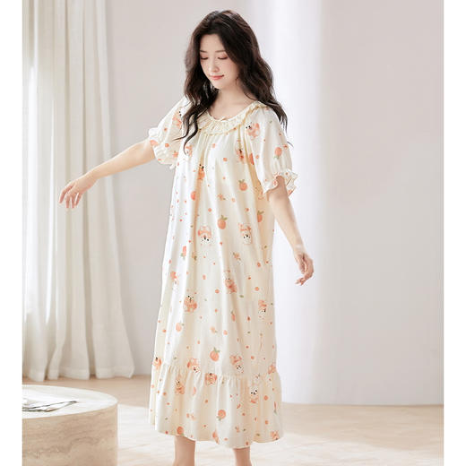 挖到宝🤩3️⃣6️⃣套免Bra印花睡衣🍃把『裸感舒适』穿成诗意，美到犯规【牧棉儿-新中式免Bra云朵棉家居服系列】 云端裸睡自由❗️最适合夏天穿的舒适居家服，带胸垫设计 商品图2