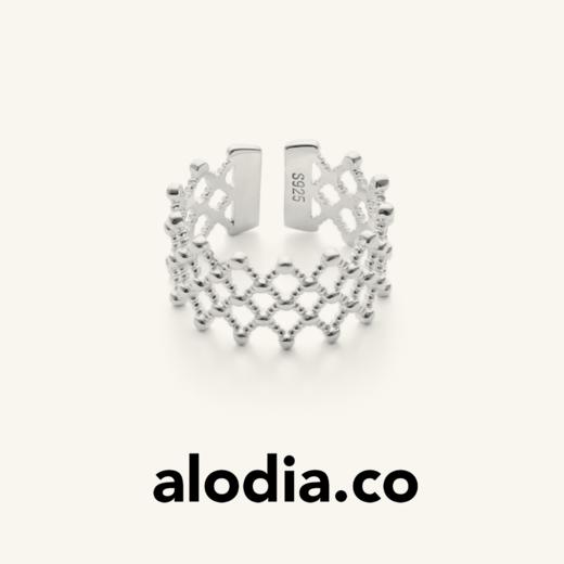 【明星同款】alodia.co 品牌直发 纱织蕾丝戒指 925银网纱编织工艺开口可调节 商品图0