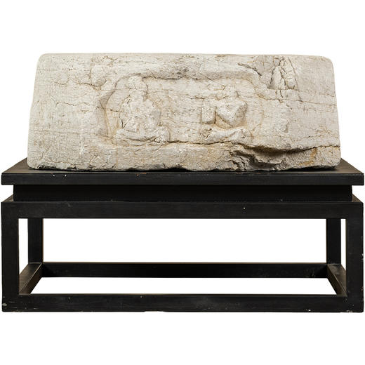 明	石雕乐伎人物四开窗八角座 商品图5