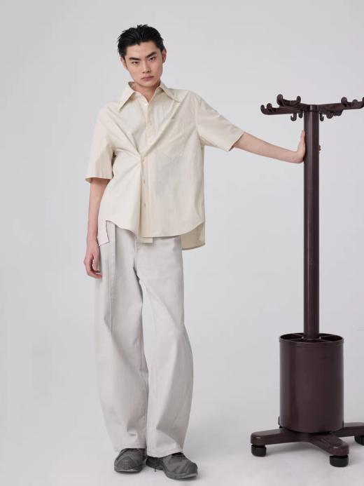 Simple Project/Y2559/可收腰基础款短袖衬衫 商品图2