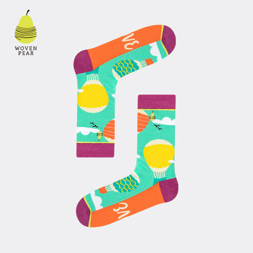 woven pear原创潮袜女中筒袜ins潮个性甜美雪花柔软透气女生长袜 商品图3