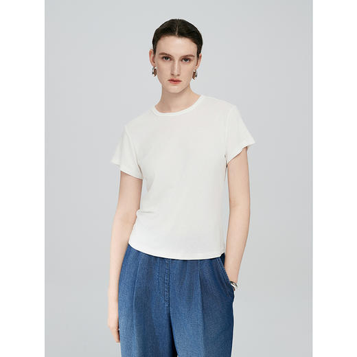 棉仓363601058-初棉臻麻雪花短袖T恤 商品图1