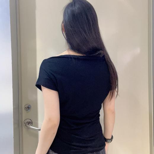 NBS一字领字母短袖上衣50325 夏季 083512033817 商品图5