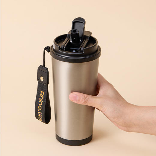 TD50203819  独角犀 Rhino.life 【我犀艺术家】系列 双饮咖啡杯 格雷灰500ml 商品图8