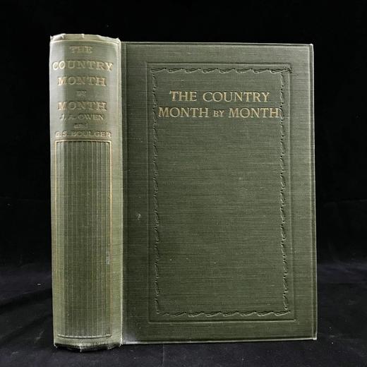 含藏书票！1914年 乡村的一年四季 12幅彩色20幅黑白插图 漆布精装大32开 商品图0