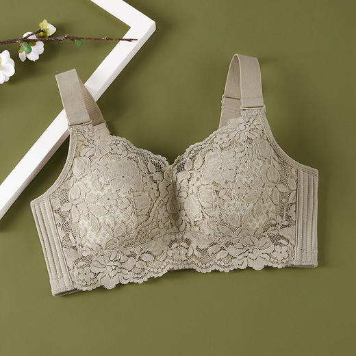 QC-W6190*  内衣女大胸显小超薄款夏轻薄收副乳防下垂全罩杯调整型大码文胸（单件） 商品图3