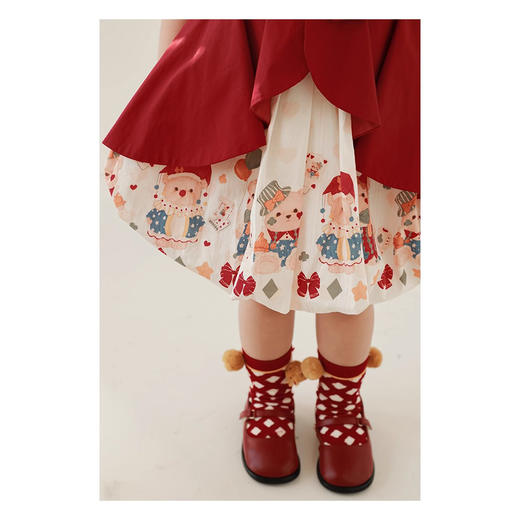 裁缝学苑TQ162女童花苞裙假两件式撞色拼接连衣裙纸样儿童无袖裙子样板 商品图5