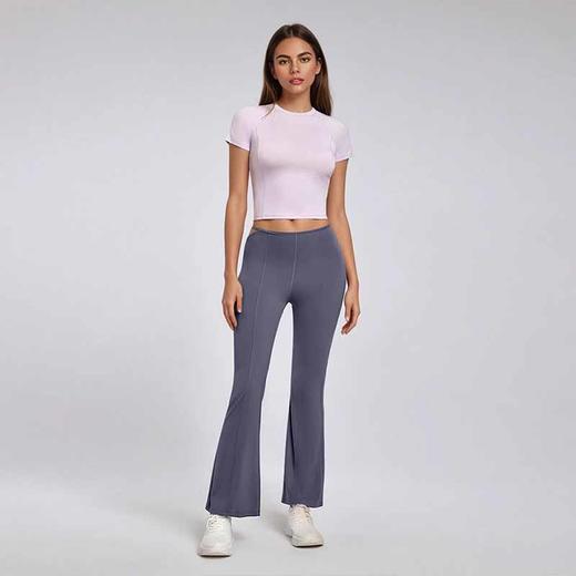 【限时秒】YOGACODE【火树银花系列】瑜伽短袖t恤女修身显瘦运动短袖日常百搭小蛮腰健身上衣DWY115155 商品图2