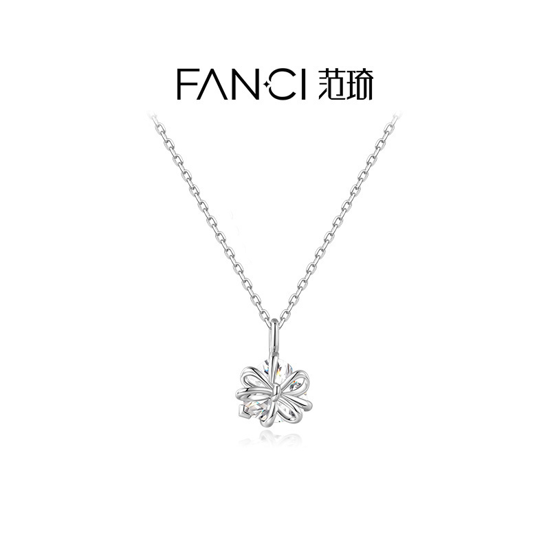 FANCI范琦  小心意项链 轻奢时尚925银锁骨链