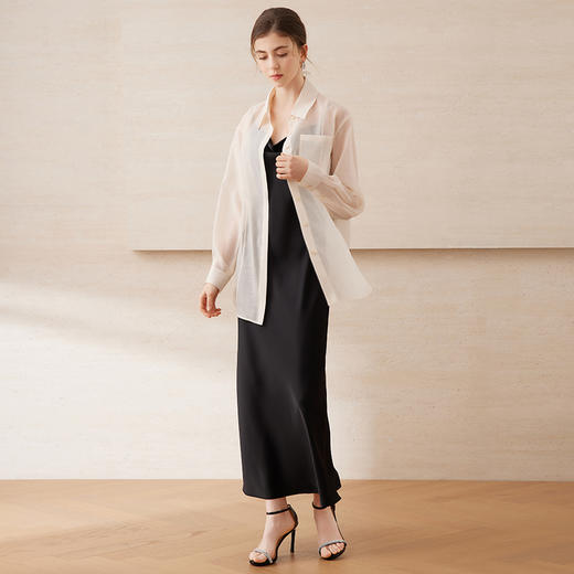 EITIE爱特爱清爽网纱薄透防晒衬衫宽松显瘦百搭夏季新款B2509606 商品图4