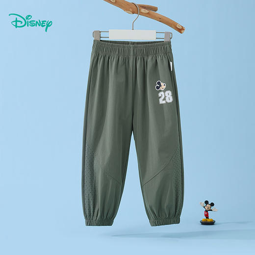 迪士尼童装儿童运动休闲裤男童轻薄透气长裤夏季宝宝防晒防蚊裤ZD2EK013 商品图6