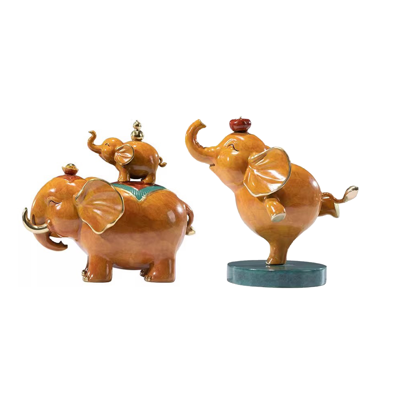 朱炳仁铜 贵人相助 心想事成 吉祥铜象摆件客厅办公书房桌面装饰礼品