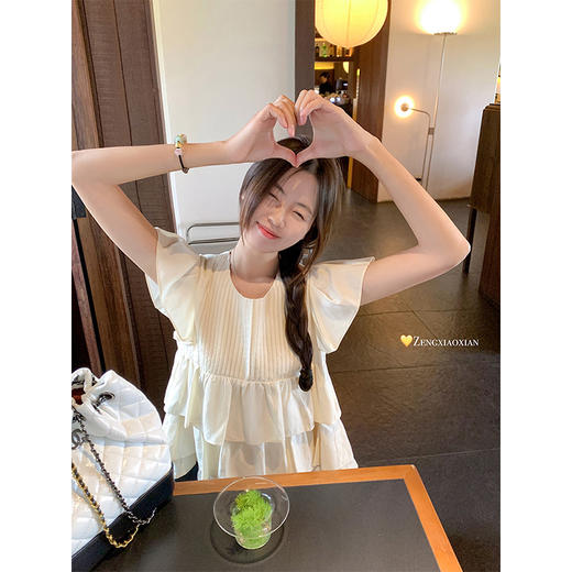 <曾小咸推荐>3.25现货秒杀 ！微信超特价！小飞袖花边衬衫 日常149.99 立减70 秒杀79.99！！ 商品图1