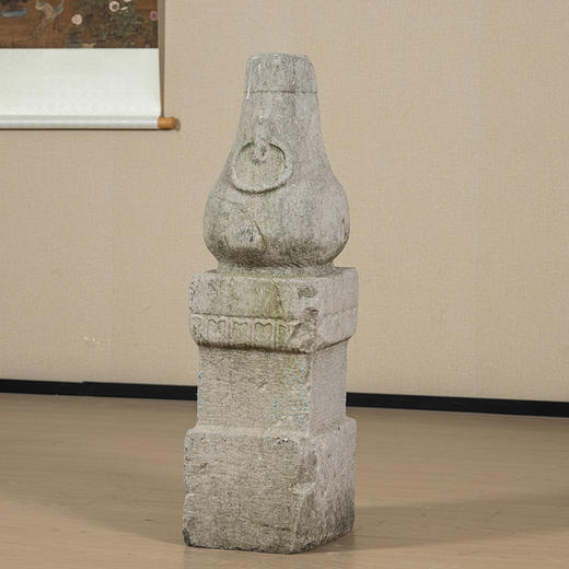 清	石雕环耳赏瓶柱形座 商品图2