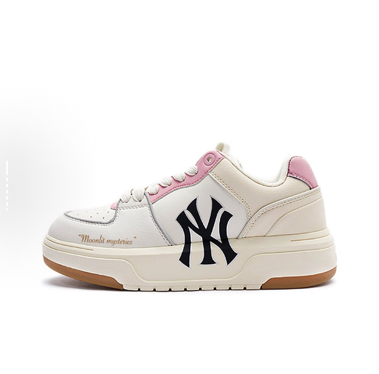 韩国原单 充正品质 MLB Chunky Liner 定制款“米白粉 月下恋人”厚底增高学长鞋 美式复古甜美少女 颜值非常高 真的被惊艳到了上脚也好好看~