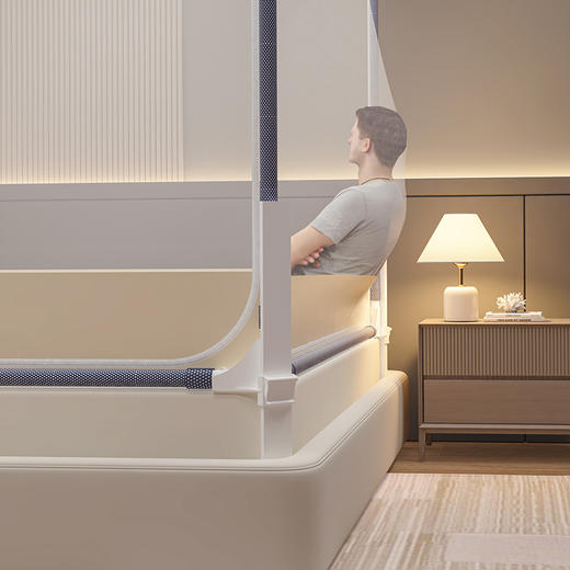 新升级加粗围栏支架全底防摔全包蚊帐 A类帐纱全包裹防蚊 商品图3