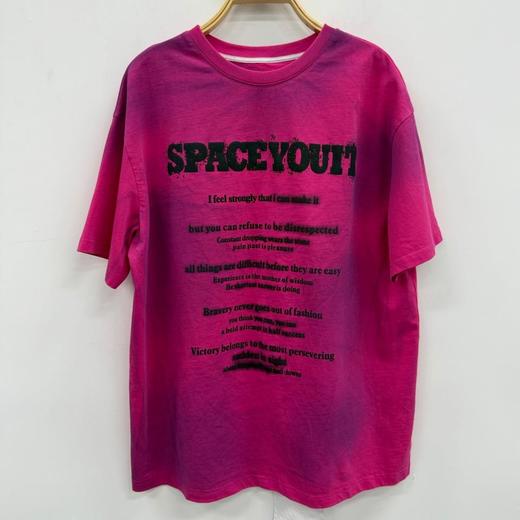 MC晕染印字母短袖T恤50331（红）夏季252140040321 商品图4