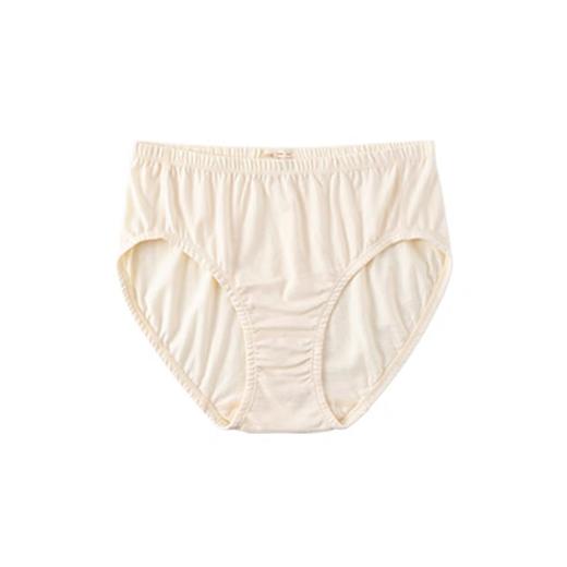 女士三角棉内裤 | 2条装 本白色 中低腰针织 小亘【贴身衣物一经售出非质量问题不退不换】 商品图0