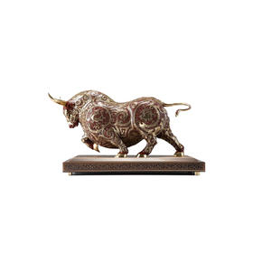 朱炳仁铜 四喜神牛 大师监制款 铜牛摆件 非遗铜雕家居商务礼品