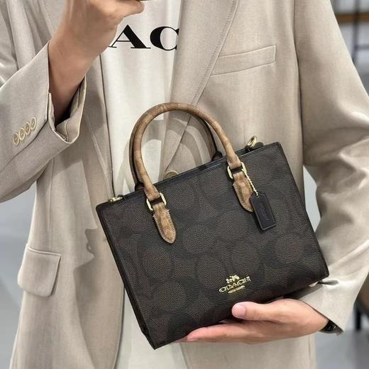 独家渠道！双色！蔻Maggie小号老花托特包   方角托特包 商品图1