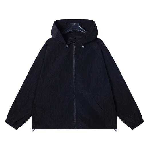 夏季高级感新款纯色连帽防紫外线防晒衣轻薄户外松紧宽松外套上衣 商品图0