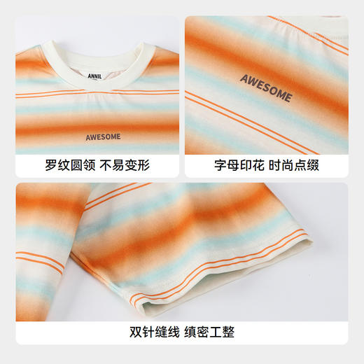 【实体店同款】男童圆领短袖针织衫夏季新款安奈儿童装AB521646 商品图4